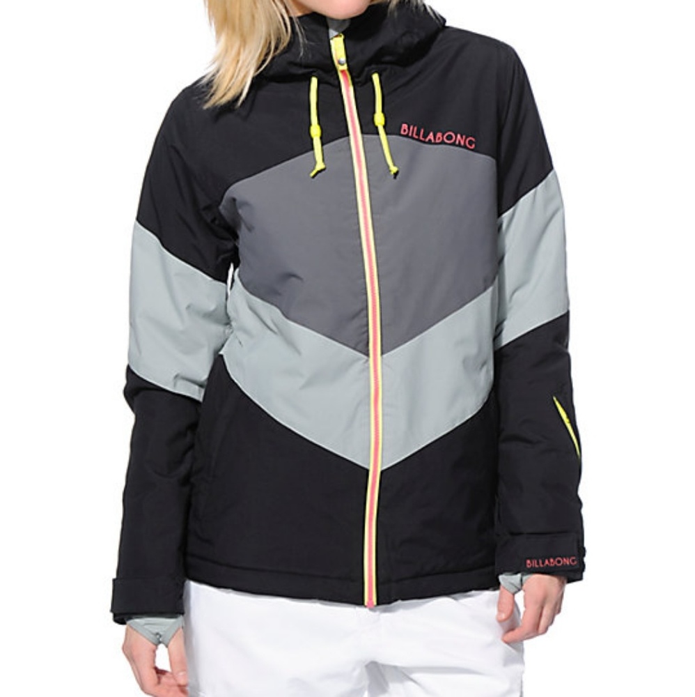 M Billabong winter snow jacket (grey black)
